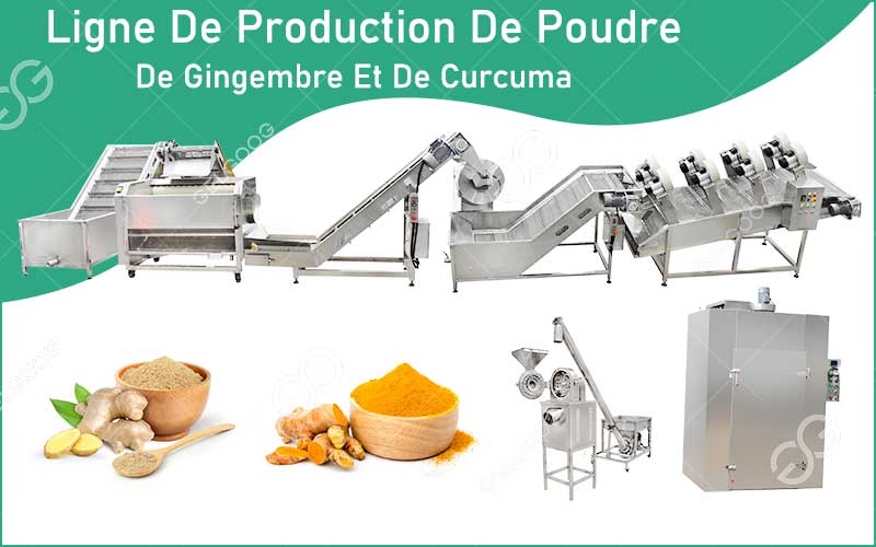 Ligne De Transformation Du Gingembre Et Du Curcuma En Poudre